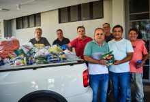 Foto de Ação solidária dos bancários arrecada 900kg de macarrão para Santa Casa
